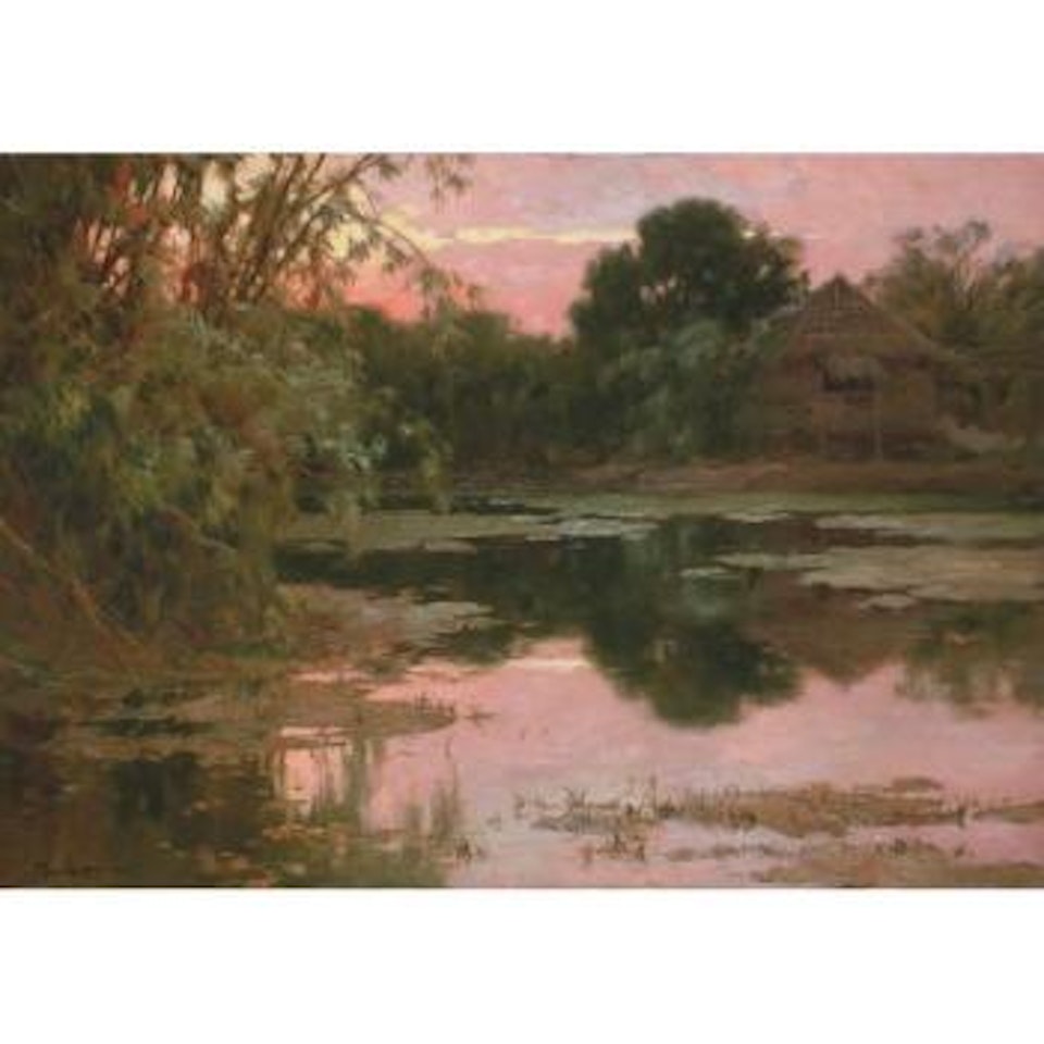 Fish Pond In Las Pinas by Fernando Amorsolo