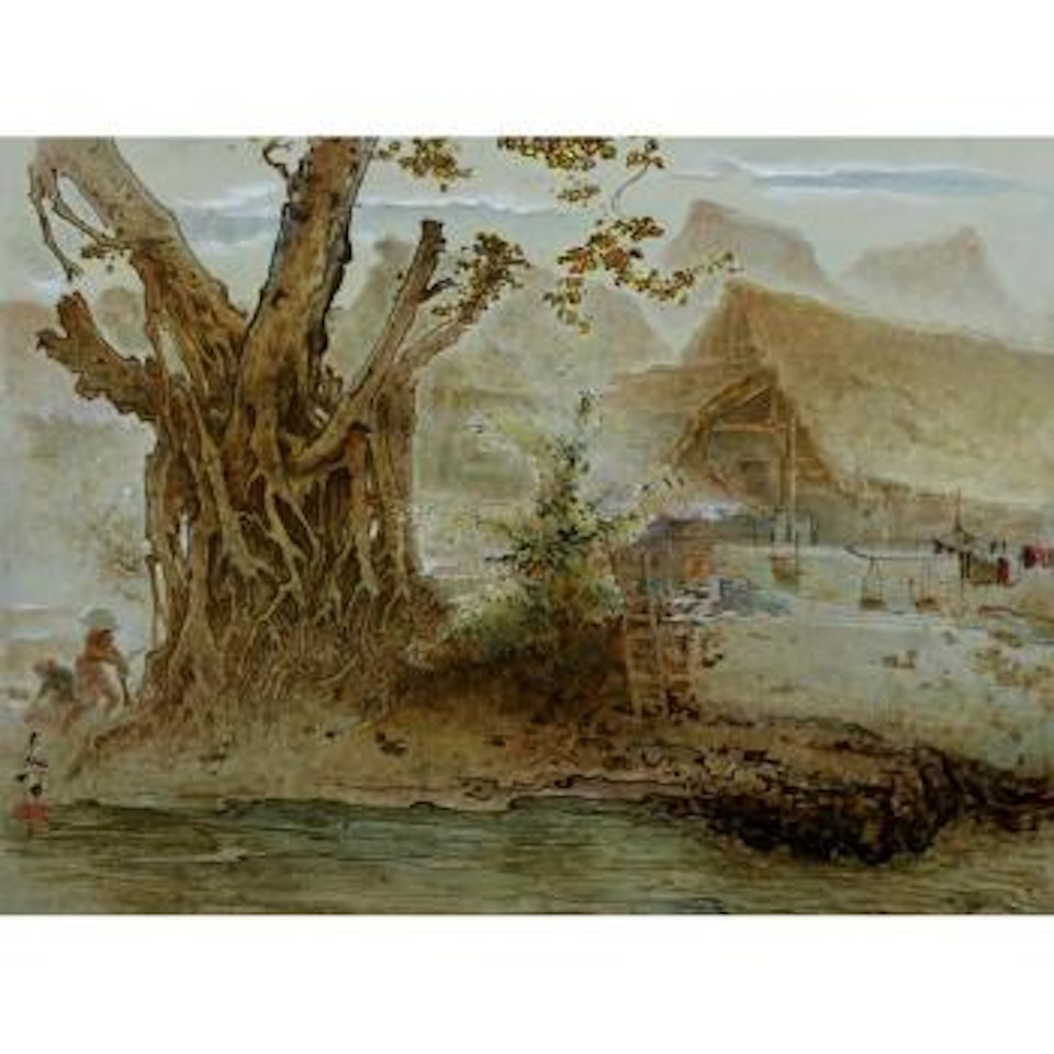 Village By The River by Lee Man Fong