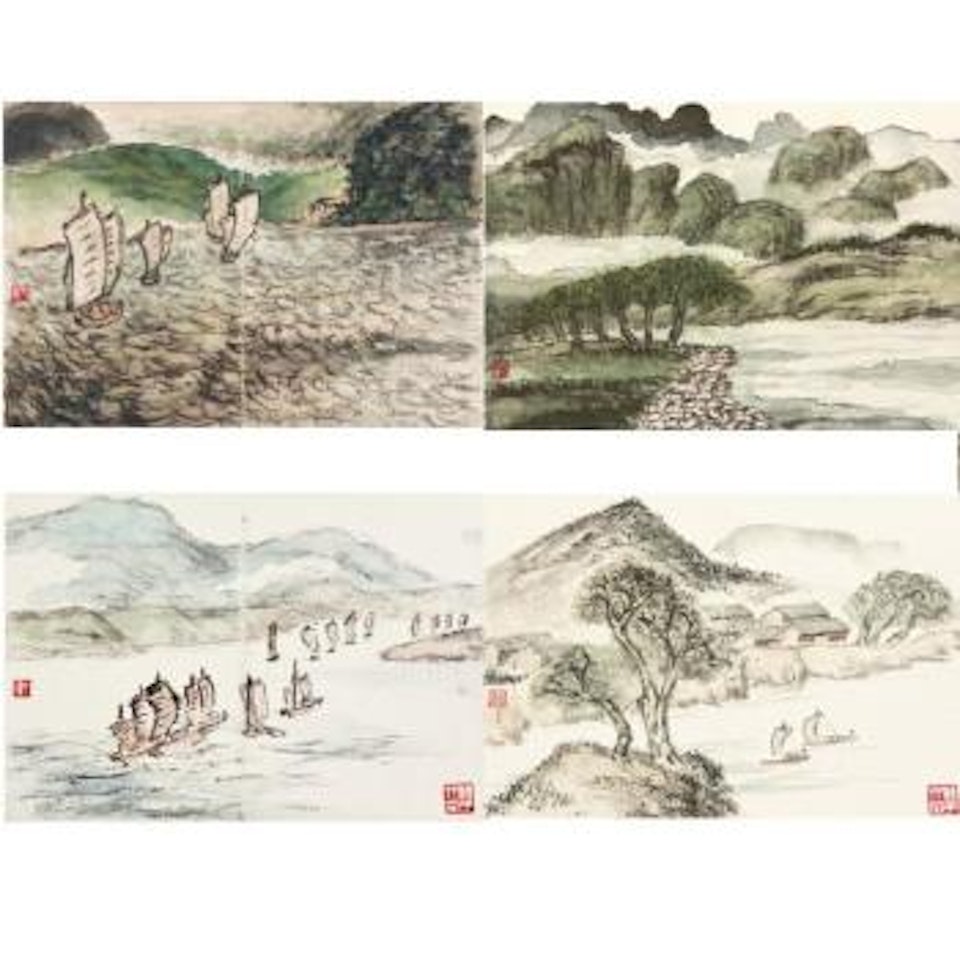 Landscape by Zhu Qizhan