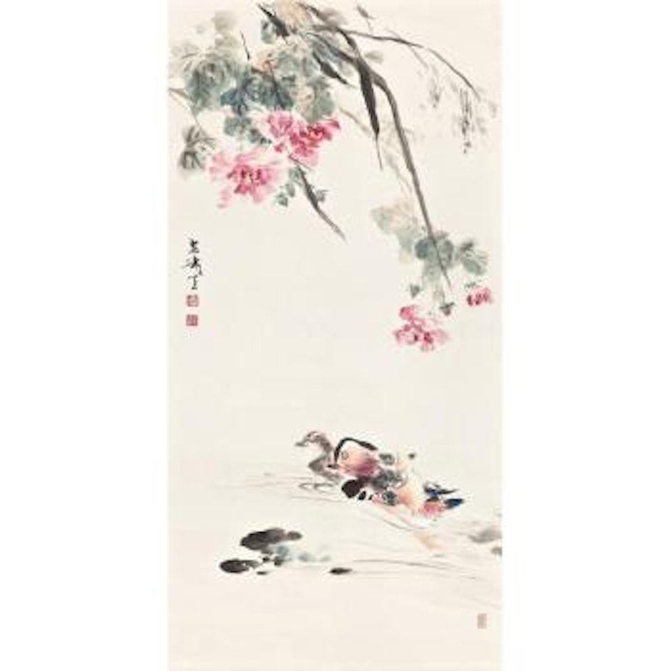 Mandarin Ducks In The Pond by Wang Xuetao