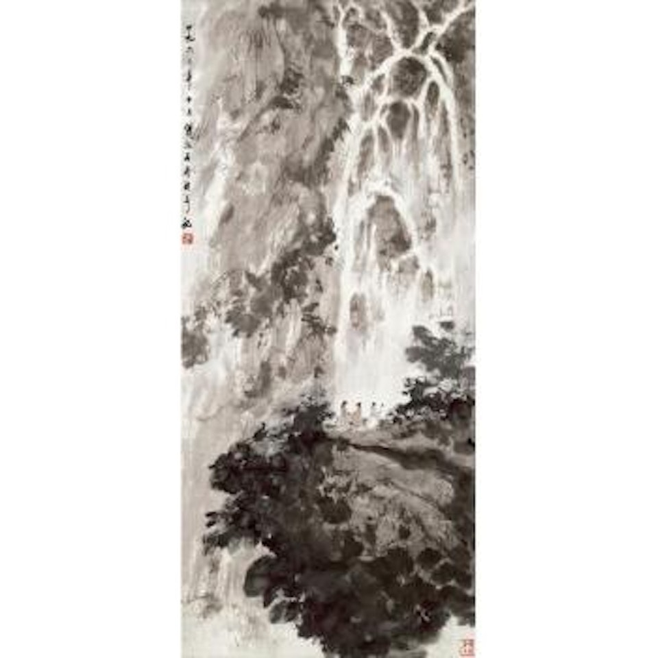 Waterfall by Fu Baoshi