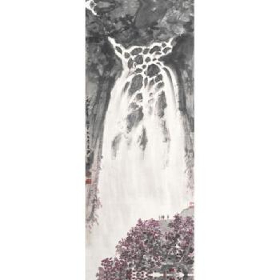 Waterfall At Changbai Mountain by Fu Baoshi