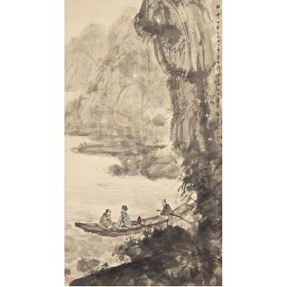 Travelling at the Red Cliff by Fu Baoshi