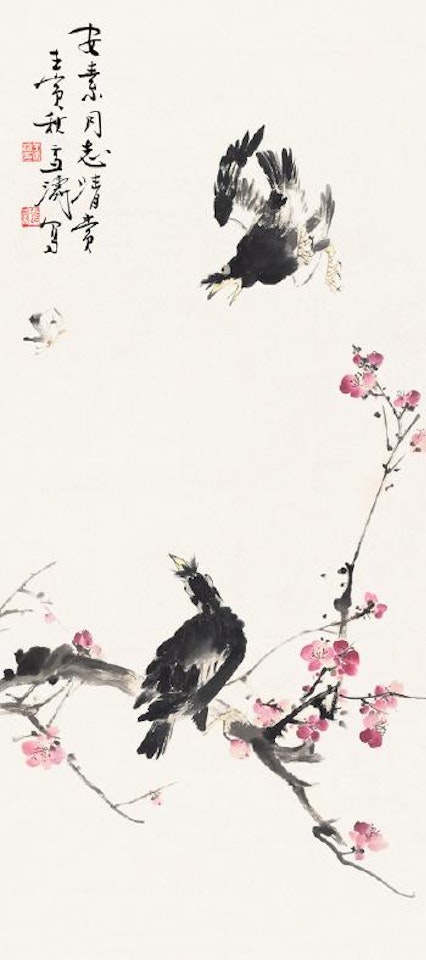 Birds and flowers by Wang Xuetao