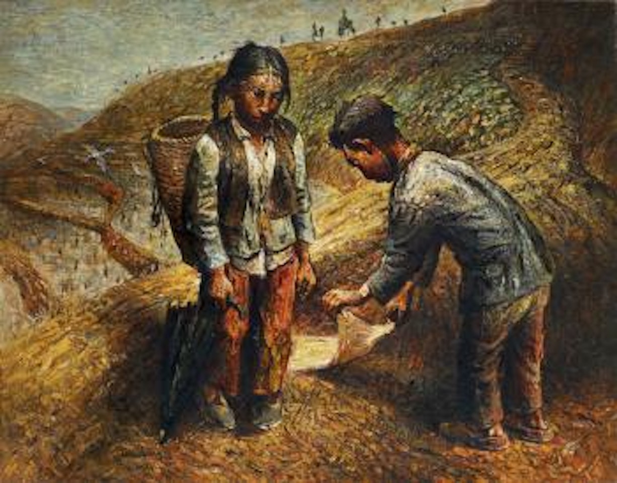 Yellow handkerchief by Luo Zhongli