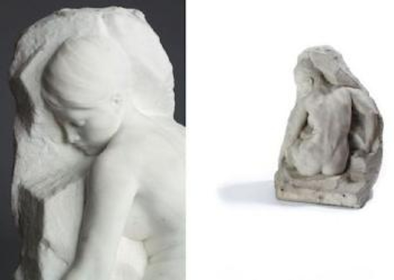 Nu assis de dos by Alfred Boucher