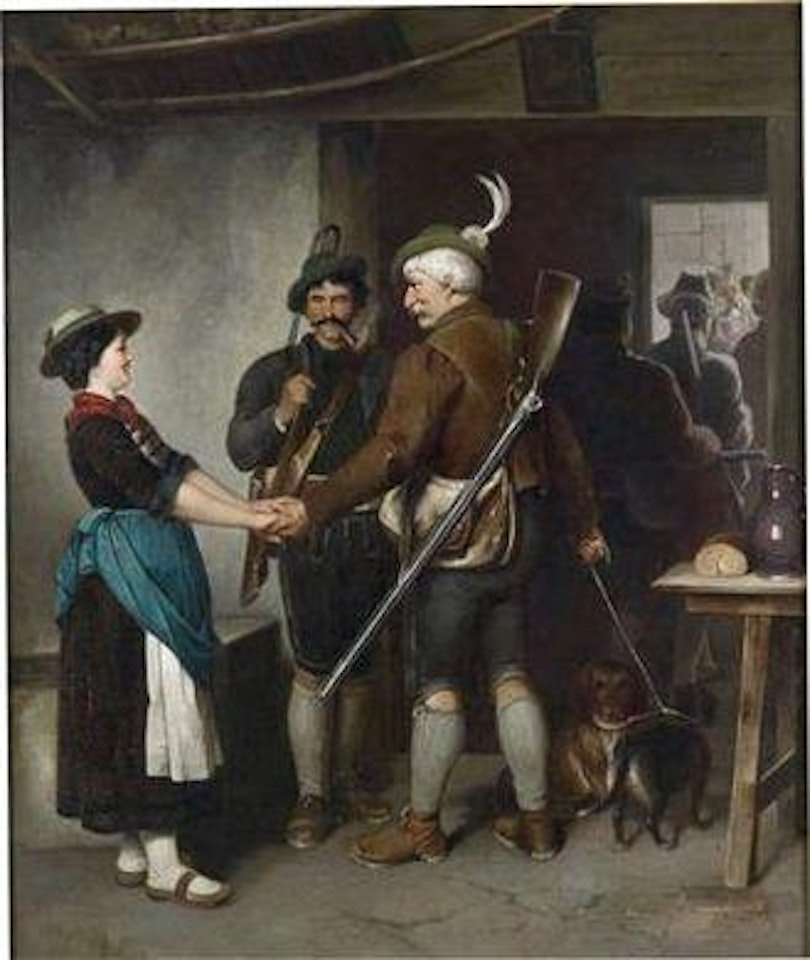 The hunters' leavetaking by Franz von Defregger