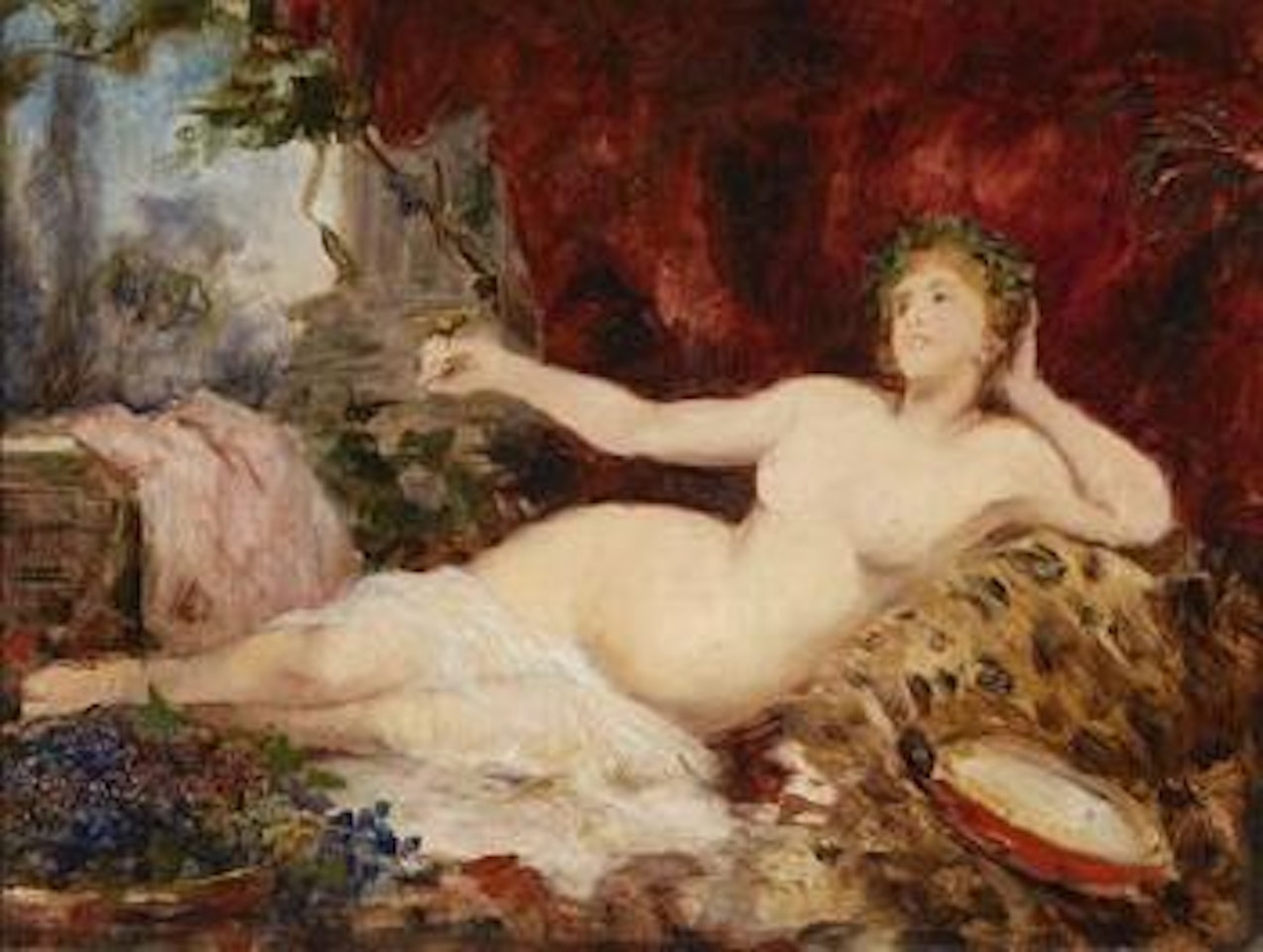 Recumbent Bacchante by Hans Makart