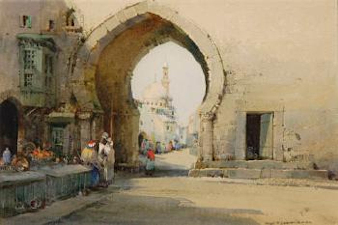A shaded archway - Algiers. An Eastern archway by Noel Harry Leaver