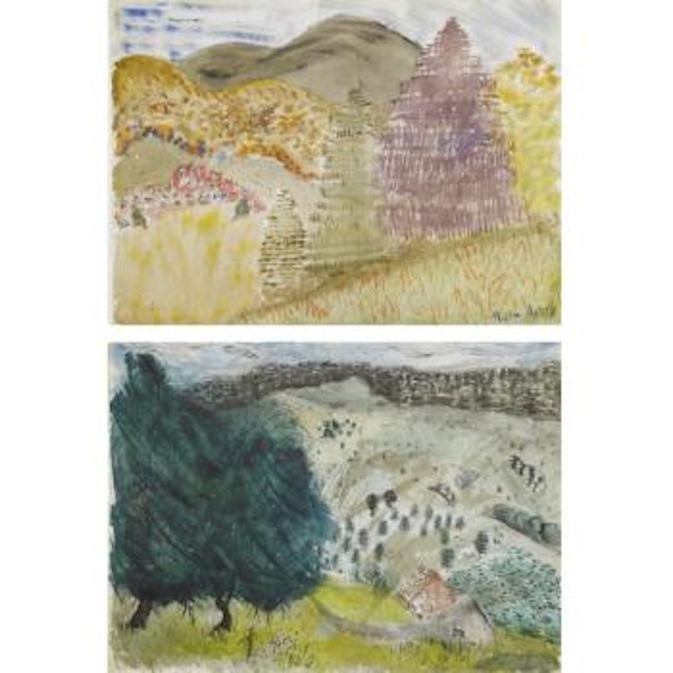 Autumn And Summer:  A Double-sided Watercolor by Milton Avery