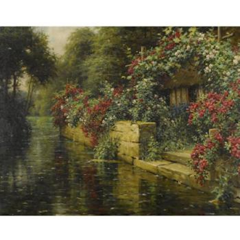 Rambling Roses On A River Landing by Louis Aston Knight