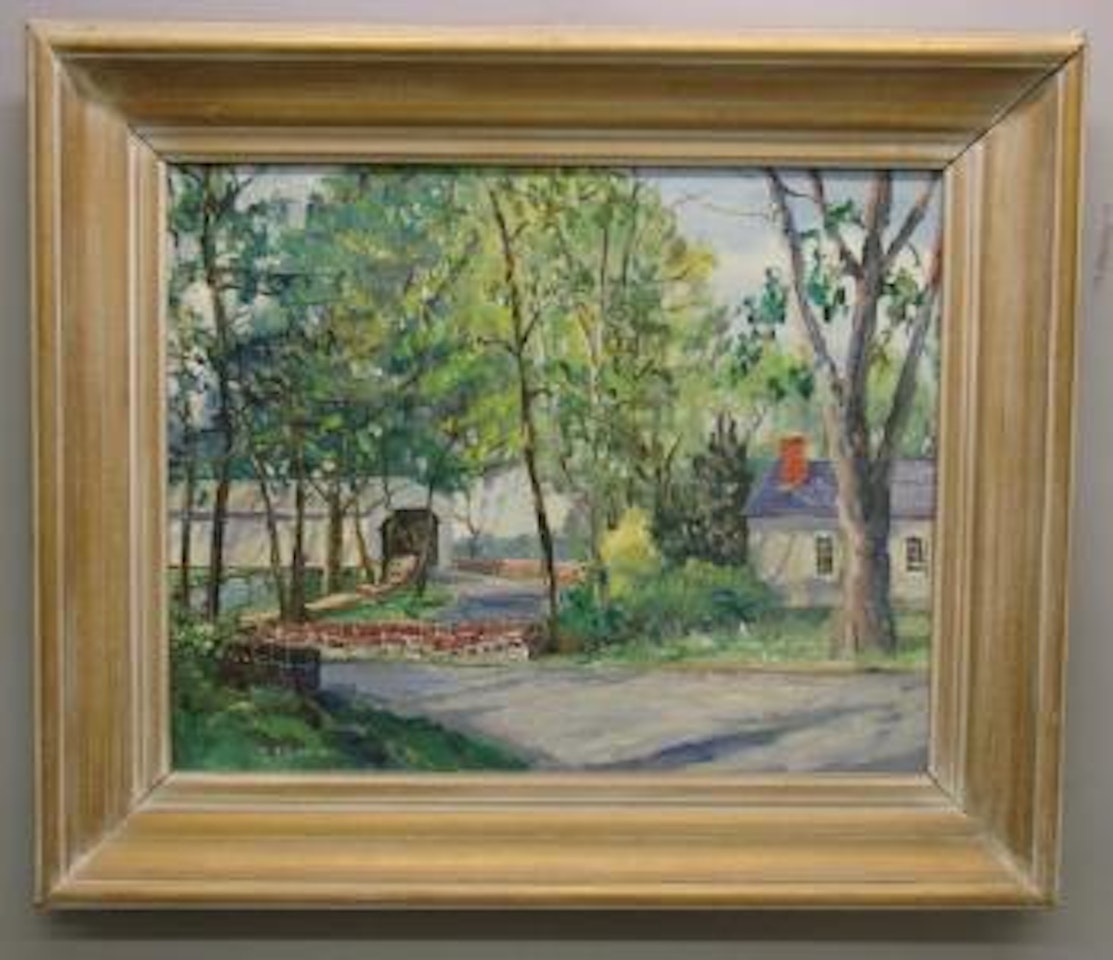 Covered bridge Montgomery County Knights Road near Perkiomen by Walter Emerson Baum