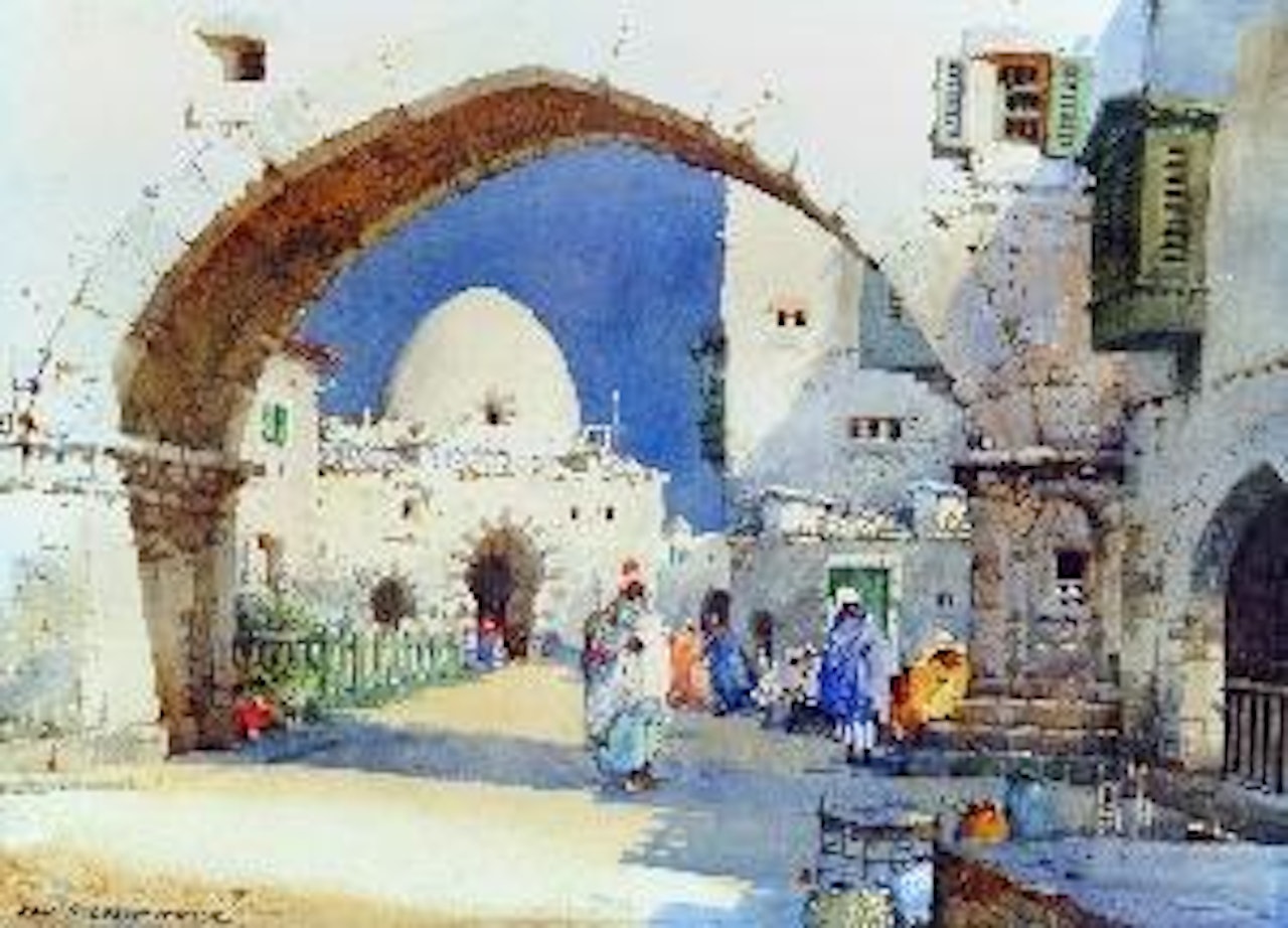 Arabian street scene by Noel Harry Leaver