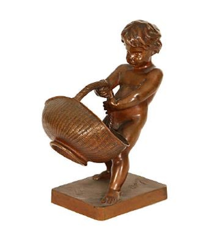 Putto carrying a basket by Louis-Ernest Barrias