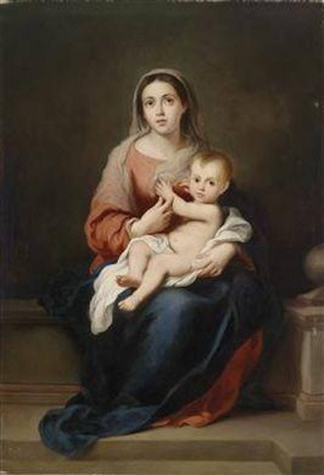 The Madonna and Child seated on her lap by Bartolomé Esteban Murillo