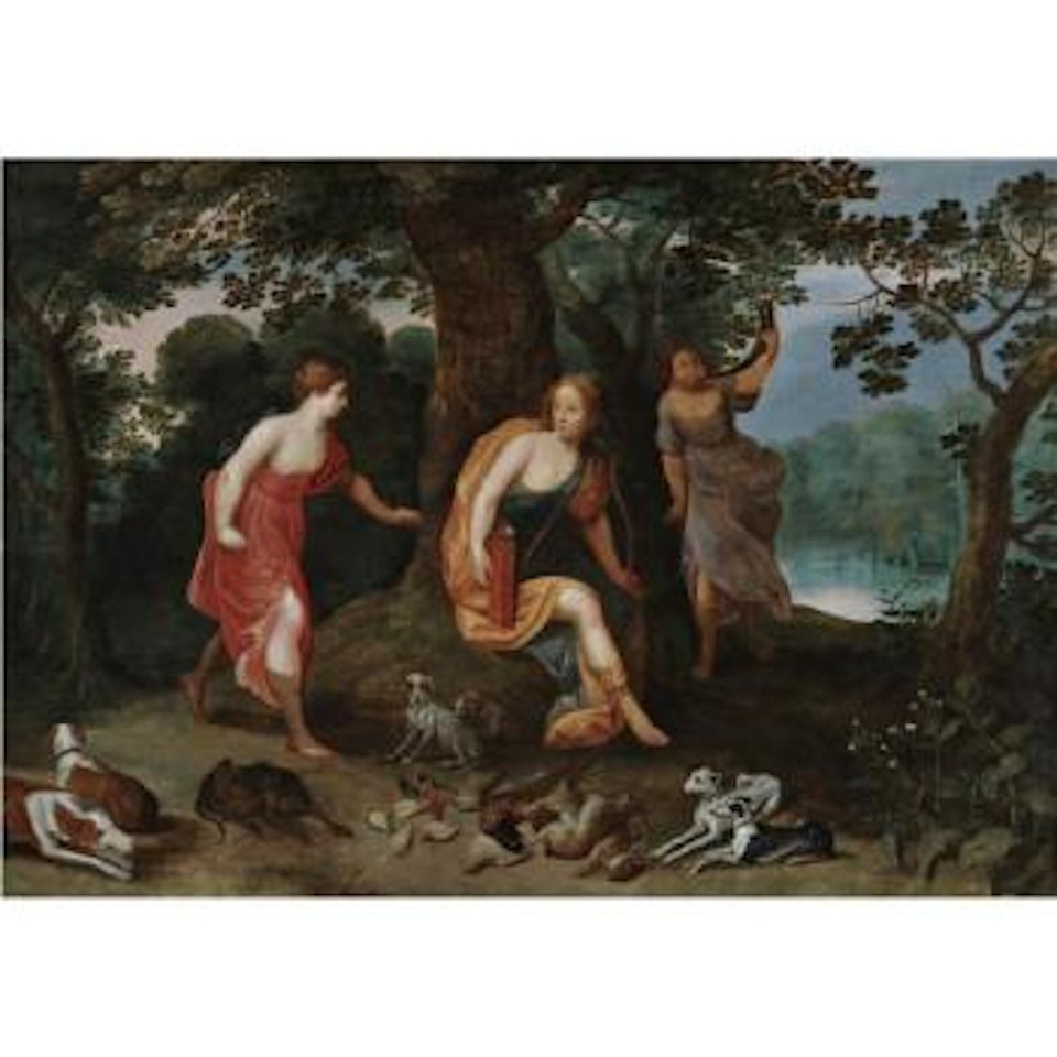 Diana And Her Nymphs Surrounded By The Spoils Of The Hunt by Hendrik van Balen by Jan Brueghel the Younger