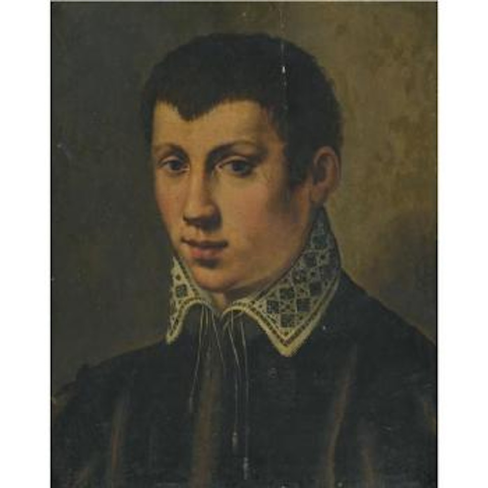 Portrait Of A Youth, Head And Shoulders by Florentine School