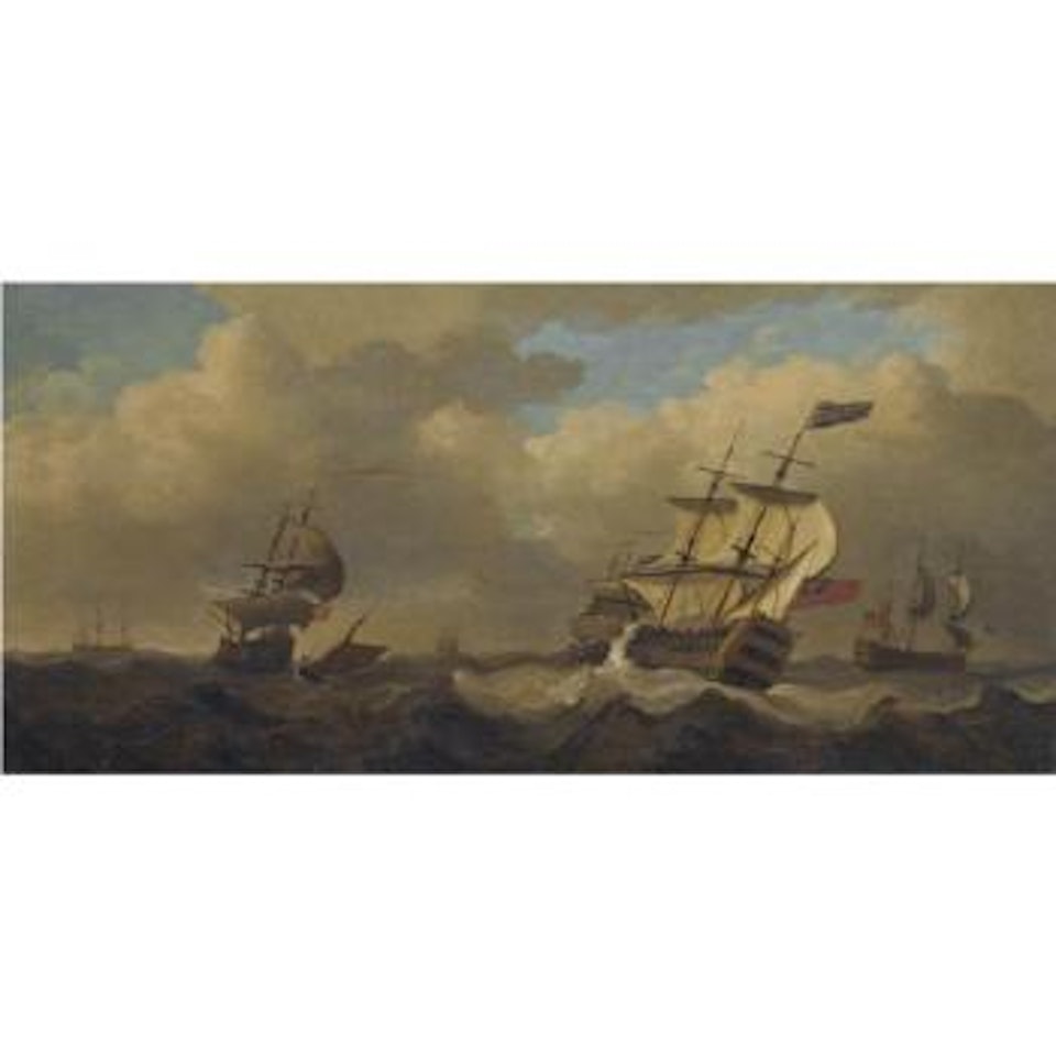 British Men-of-war In A Stiff Breeze by Peter Monamy