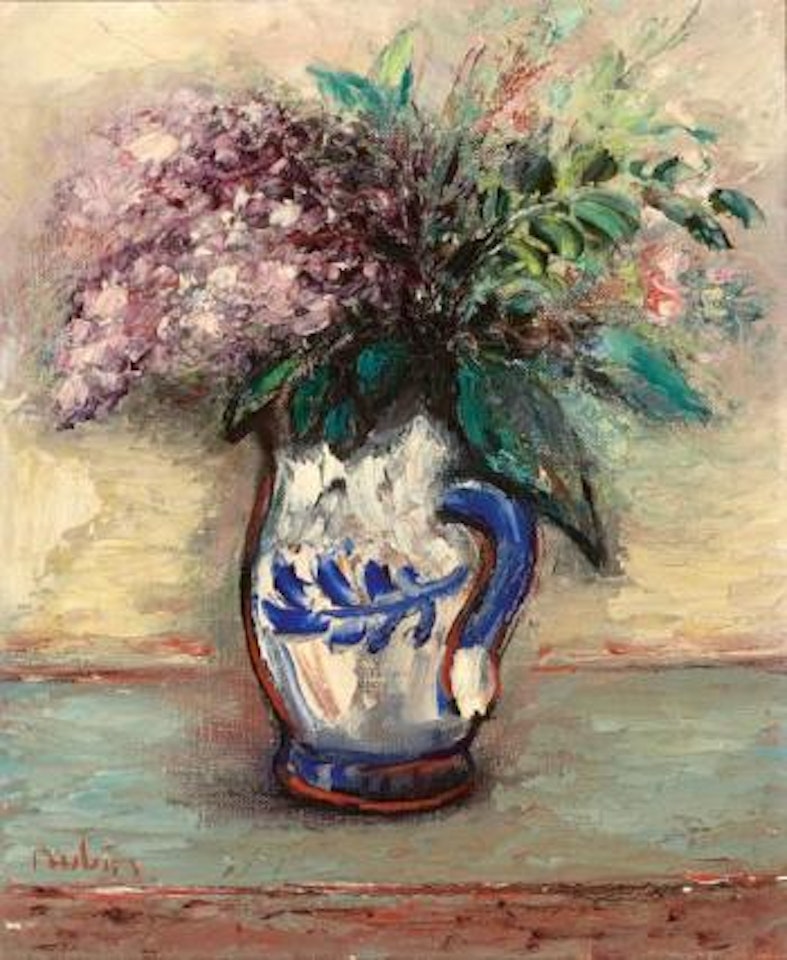 Lilac still life by Reuven Rubin