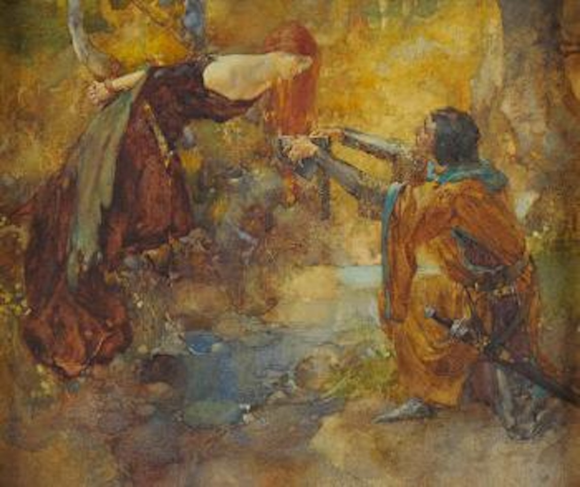 A damosel who made her captor love her by William Russell Flint