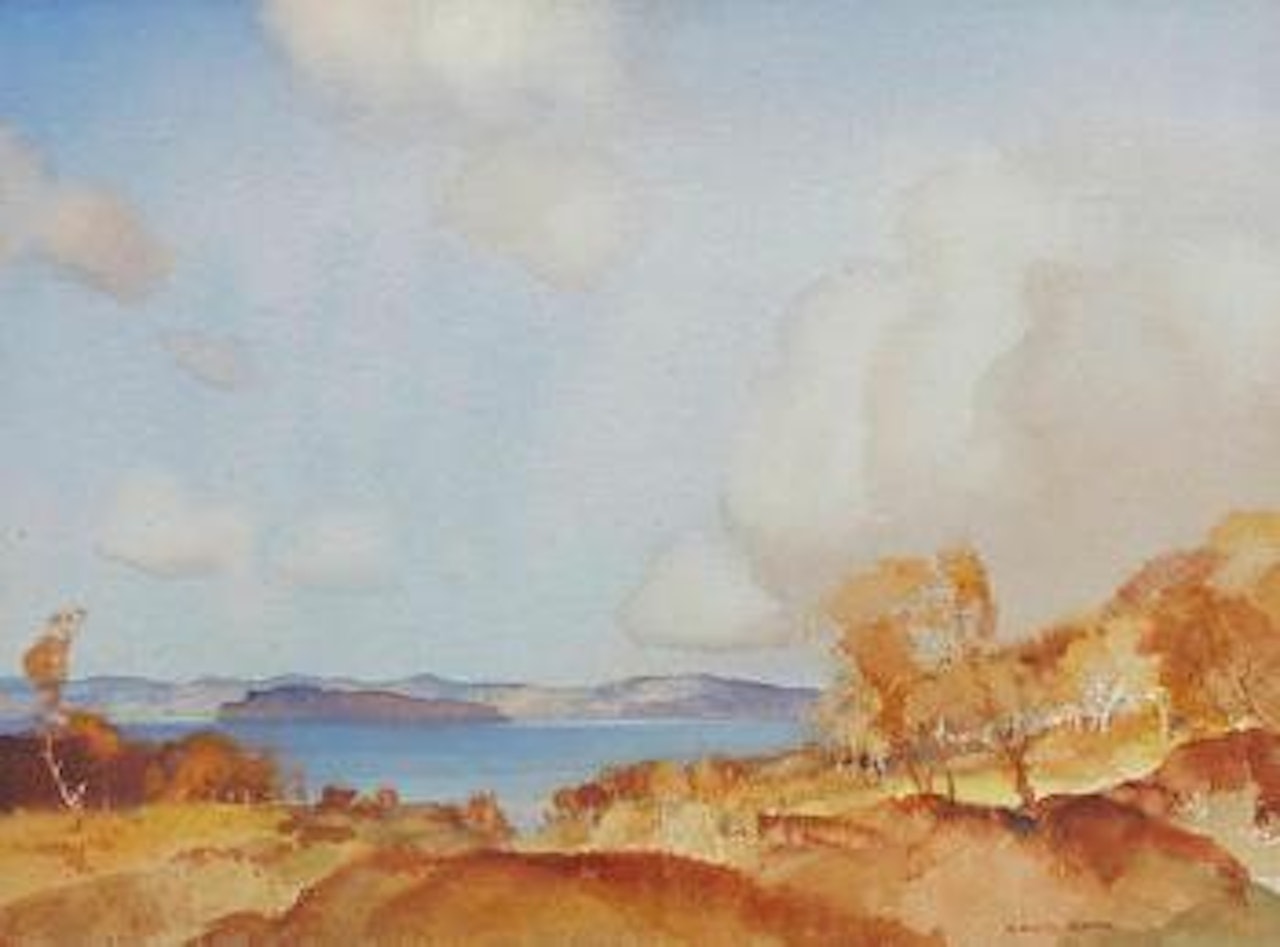 Little cumbrae from Glen Sannox, Arran by William Russell Flint