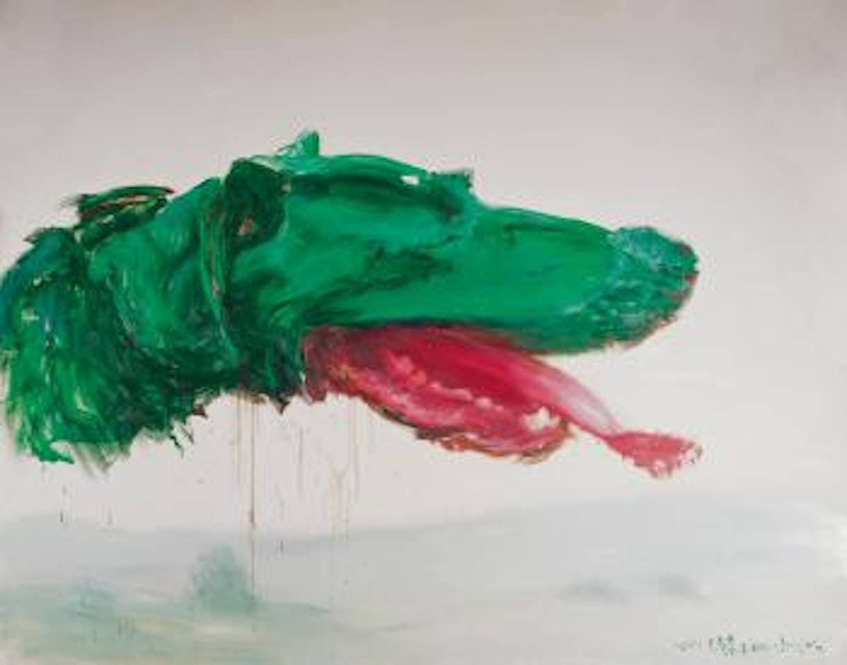 Green dog - no.10 by Zhou Chunya