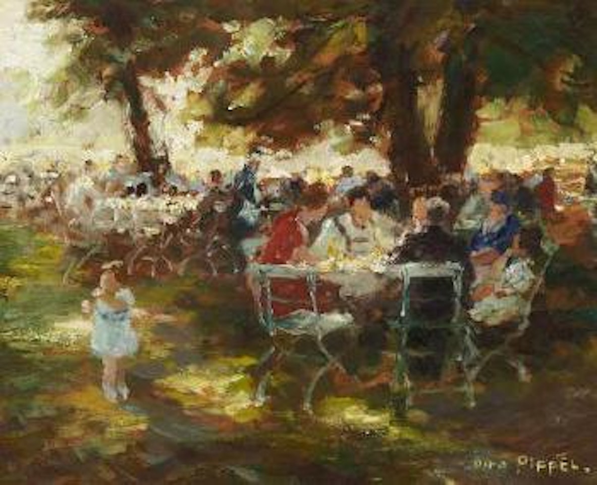Biergartenszene by Otto Pippel