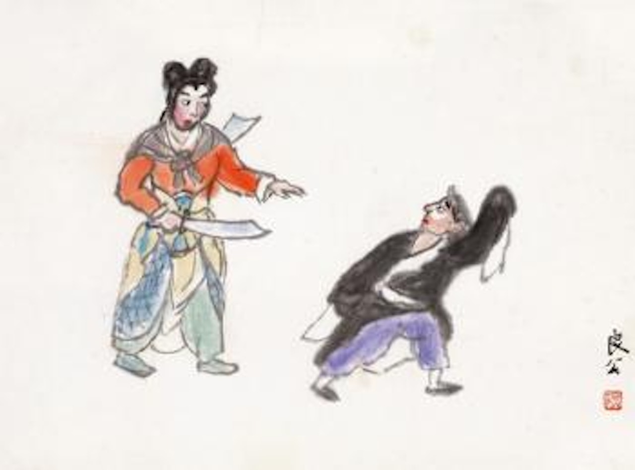 Dramatic characters by Guan Liang