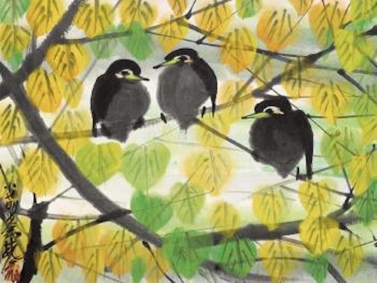 Birds by Lin Fengmian