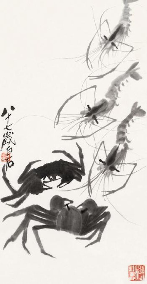 Shrimp by Qi Baishi