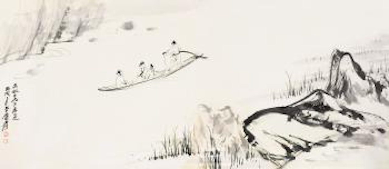 Boating by Zhang Daqian