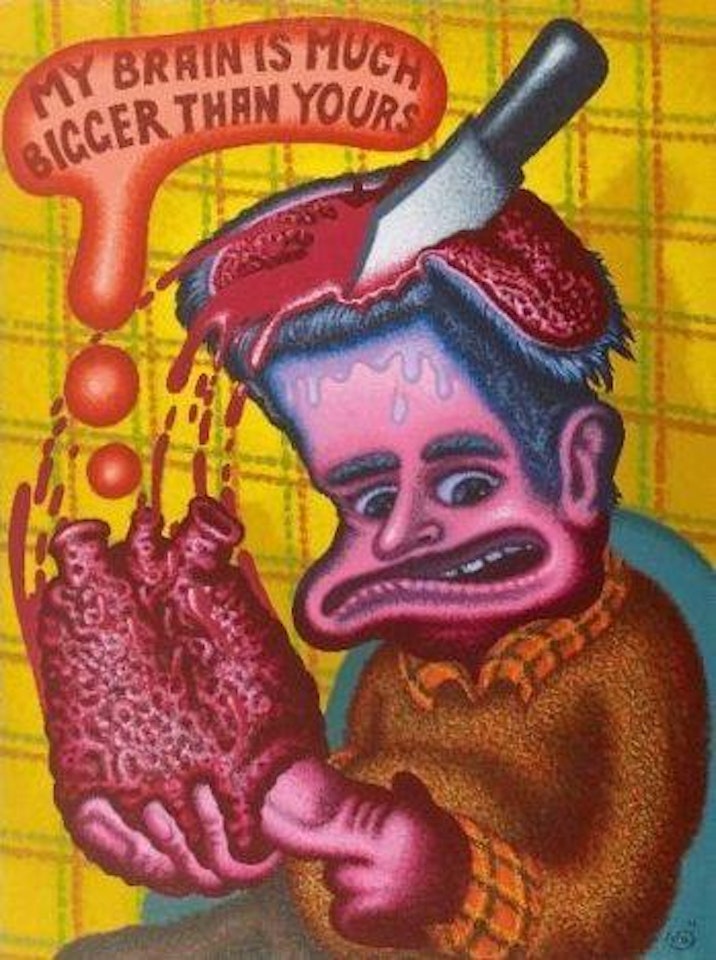 My brain is much bigger than yours by Peter Saul