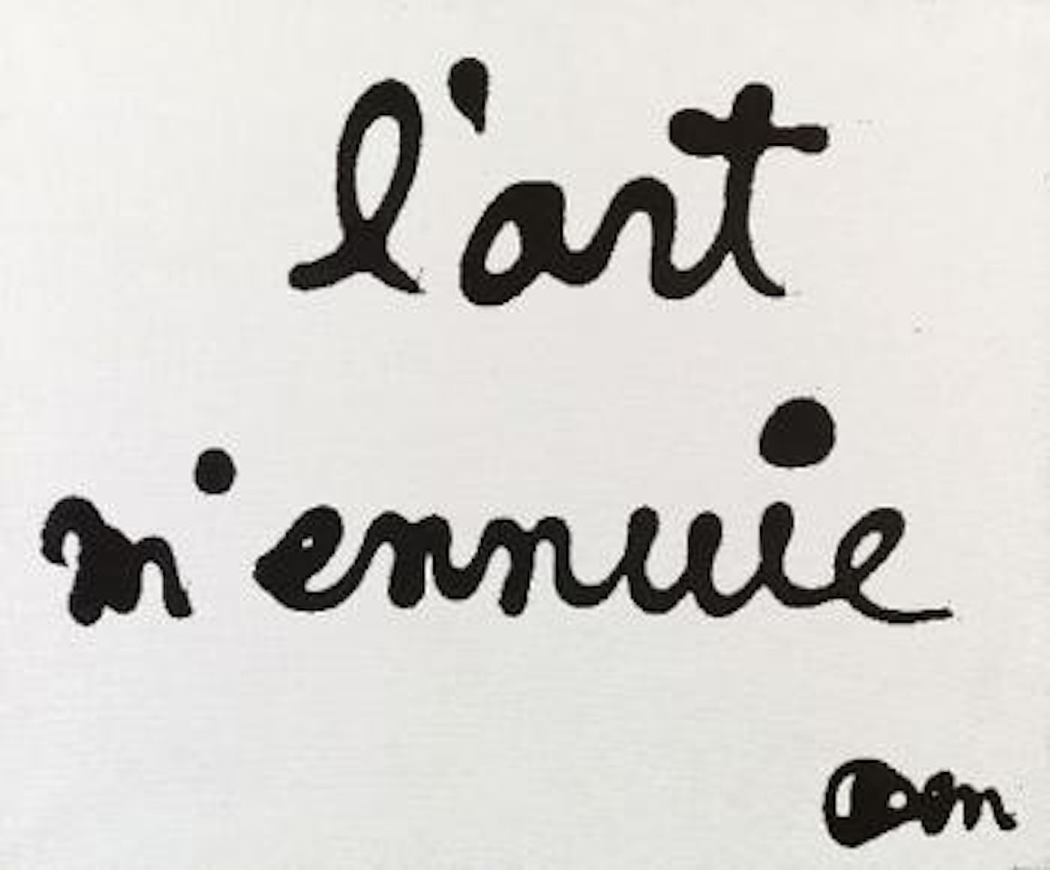 L'art m'ennuie by Ben Vautier