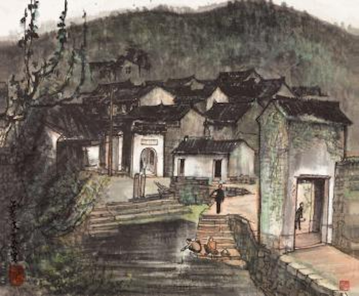 Village in south China by Li Keran
