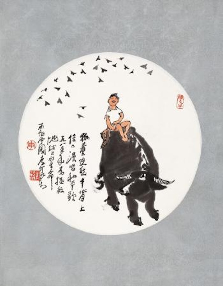 Singing a song of peace by Li Keran