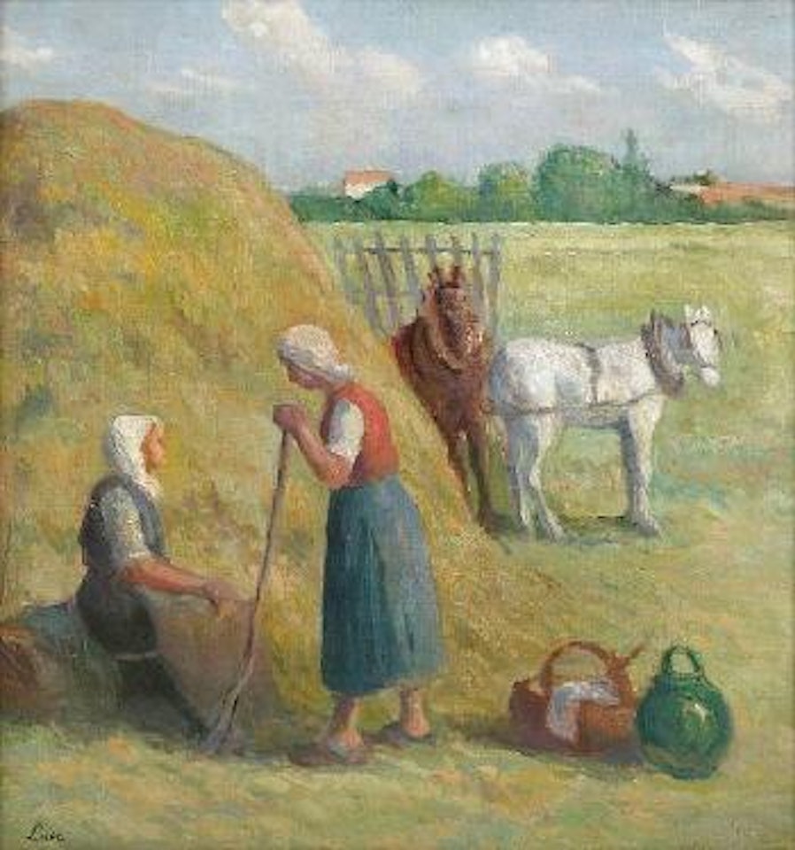 Rolleboise, la fenaison by Maximilien Luce