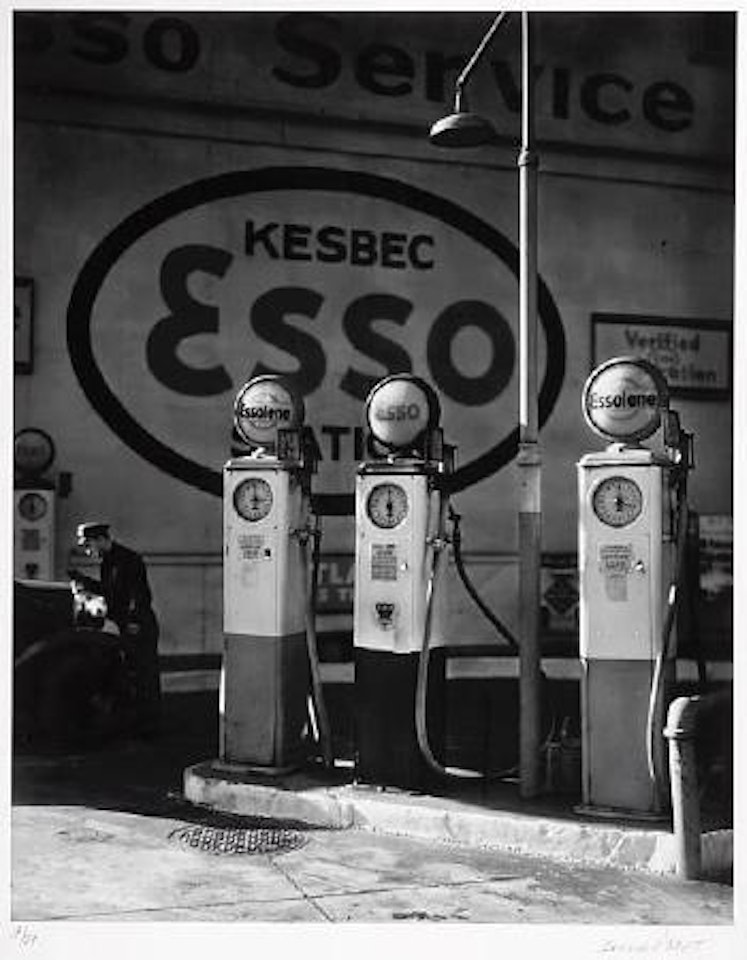 Esso gasoline station, Tenth Avenue, New York by Berenice Abbott