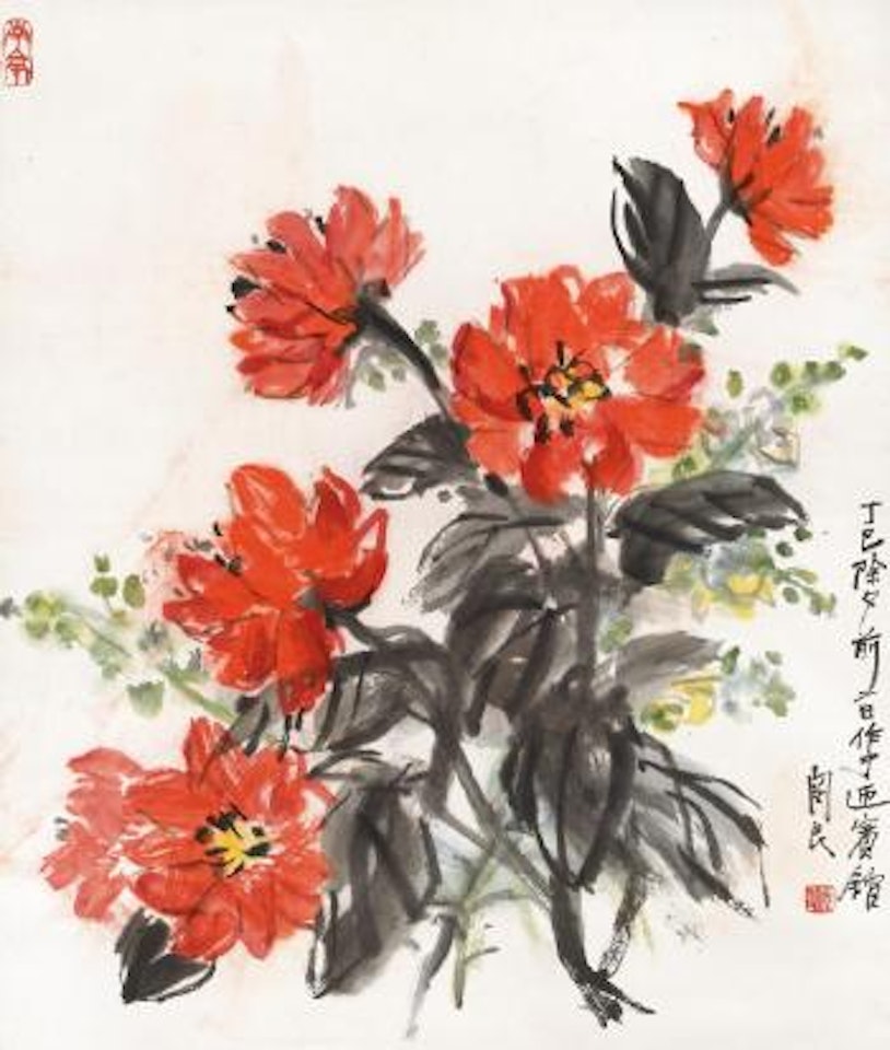 Red flower by Guan Liang
