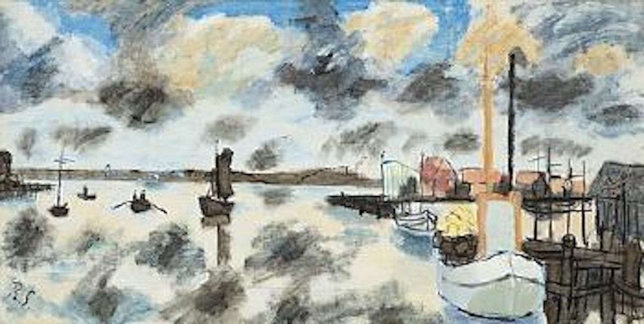Utanför fiskeläget (Out side the fishing location) by Ragnar Sandberg
