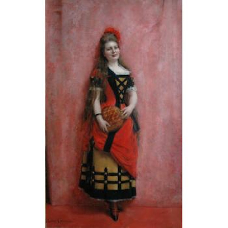 Lady in red by Leon Comerre