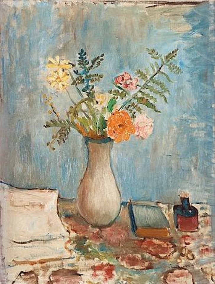 Stilleben med blommor i vas (Still life with flowers in vase) by Ivan Ivarson