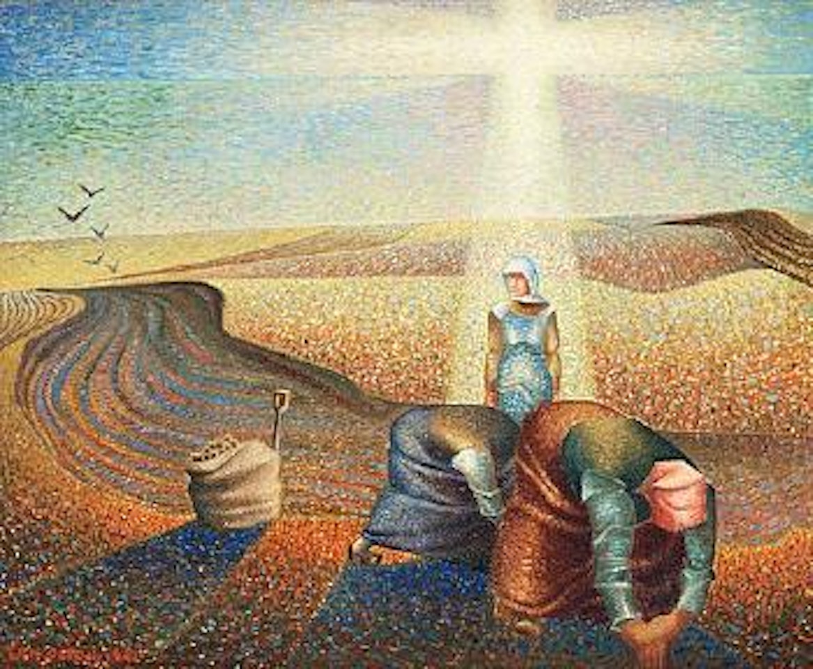 Potato field at dawn by Erik Olson