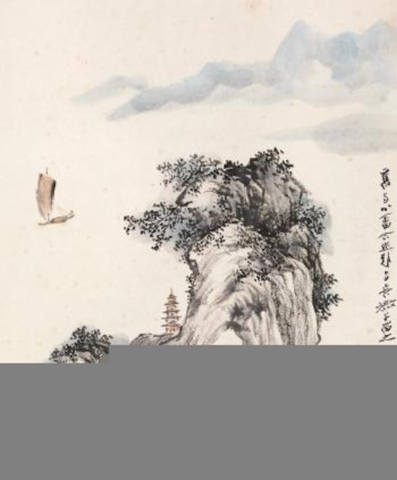 Temple by Pu Ru by Zhang Daqian