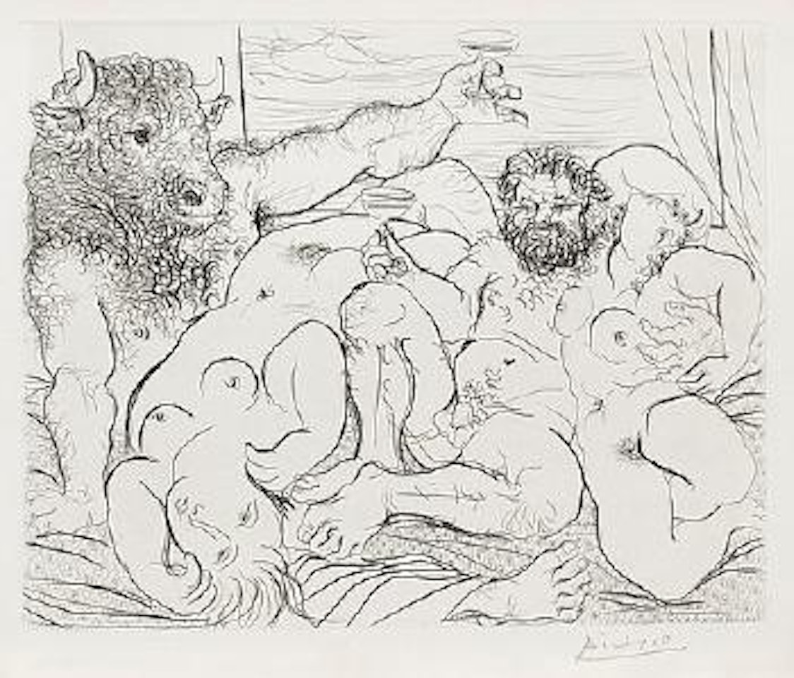 Scène bachique au minotaure, from: La suite Vollard by Pablo Picasso