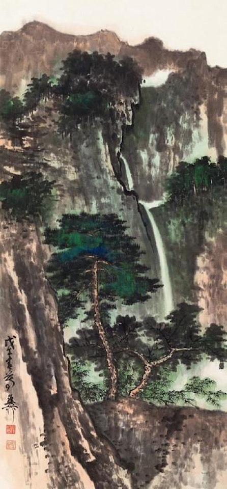 Waterfall by Xie Zhiliu