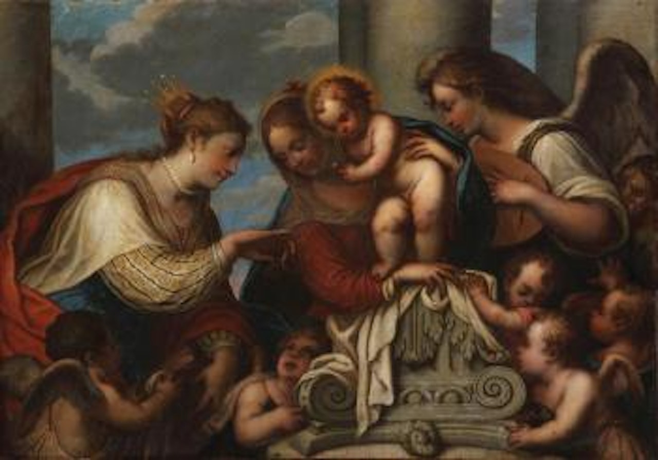 Le mariage mystique de Sainte Catherine by Venetian School