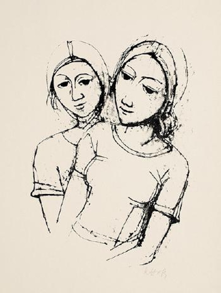 Zwei Kinder (mit Sonnenblume) by Otto Dix