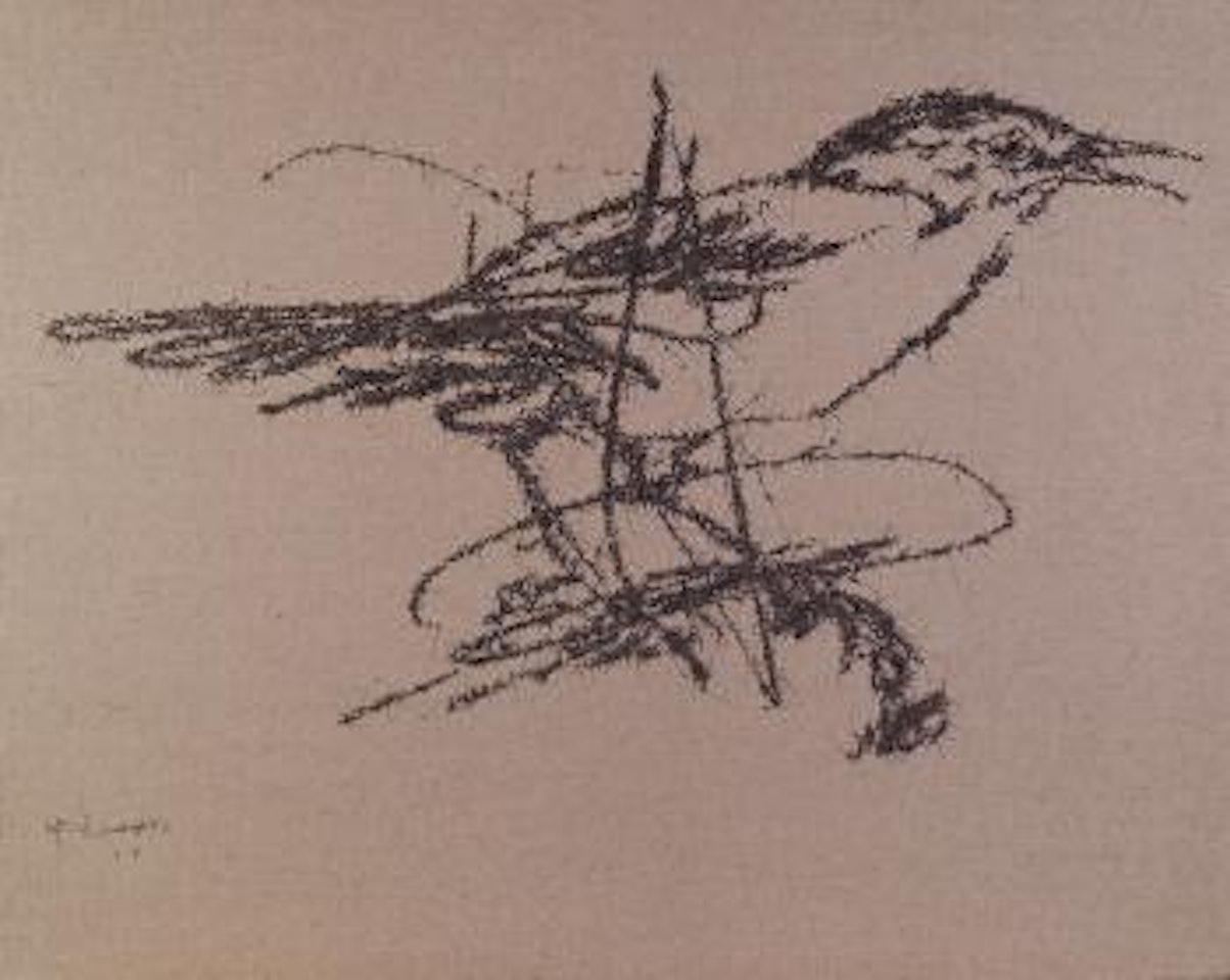 Painting a bird by Ye Yongqing