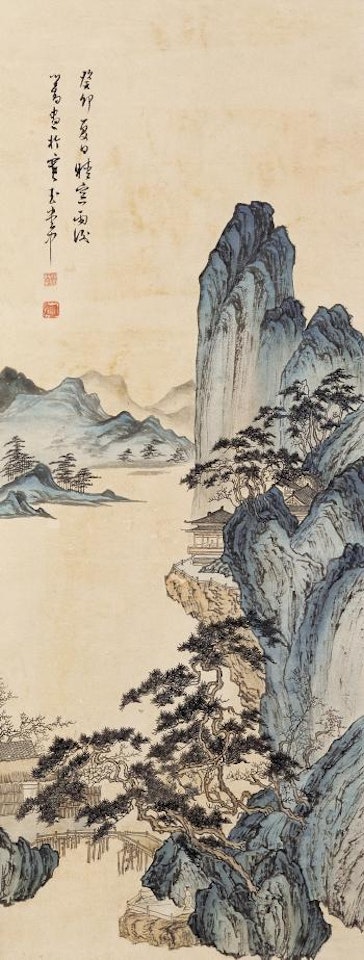 Mountain in summer after rain by Pu Ru