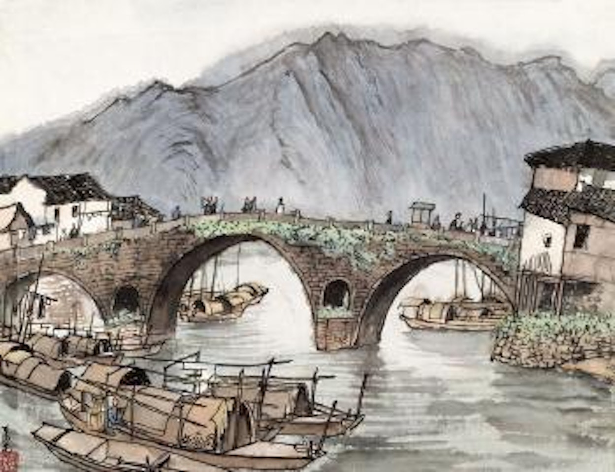 Bridge by Li Keran